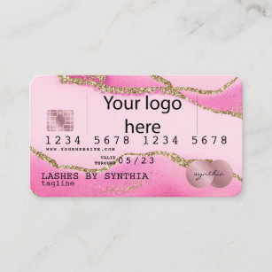 Hinzufügen eines Logos mit Kreditkarte, Gold-Makeu Visitenkarte