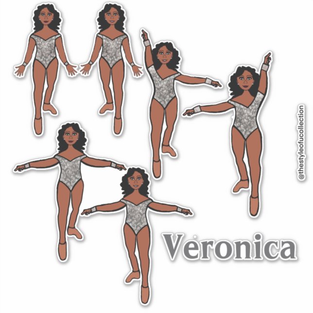 Hinzufügen eines Namens-Tänzeraufklebers Silver An Aufkleber (Vorderseite)