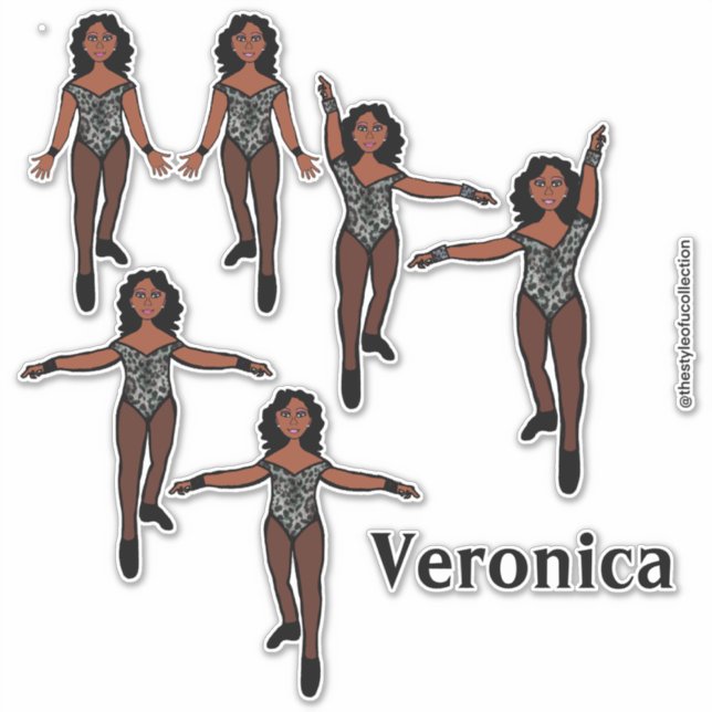 Hinzufügen eines Namens-Tänzerstickers Black Anima Aufkleber (Vorderseite)