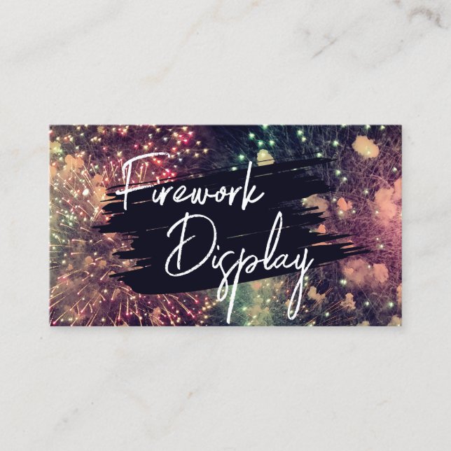 Hinzufügen eines QR-Code-Firework-Anzeigeunternehm Visitenkarte (Vorderseite)