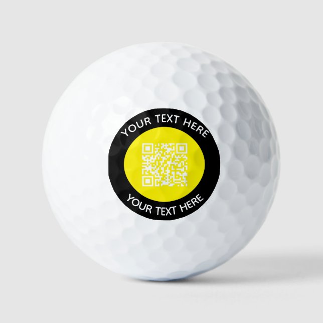 Hinzufügen eines QR-Code-Textscans Minimal Golfball (Vorderseite)