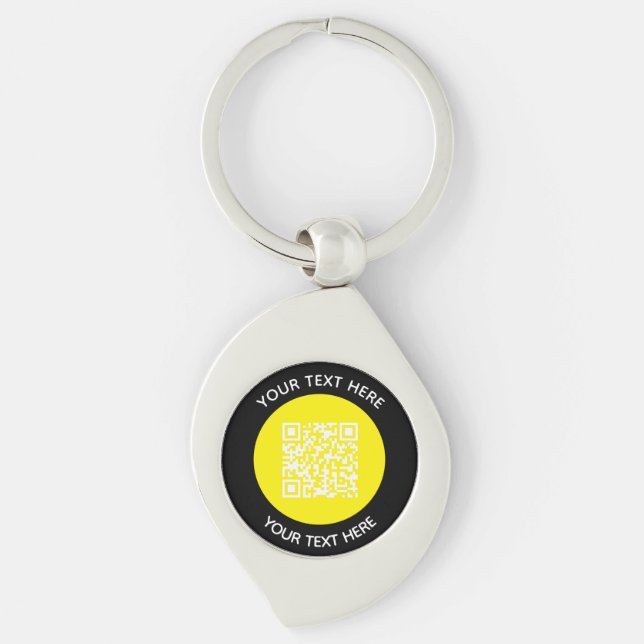 Hinzufügen eines QR-Code-Textscans Minimal Schlüsselanhänger (Vorderseite)