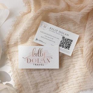 Hinzufügen eines QR-Logos Elegant Beruflich Visitenkarte