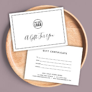 Hinzufügen eines schwarzen Grenz-Geschenkgutschein