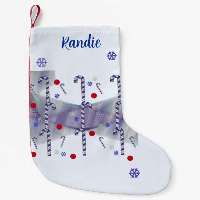 Hinzufügen eines Strumpfs mit dem Namen Candy Cane Kleiner Weihnachtsstrumpf (Vorderseite)