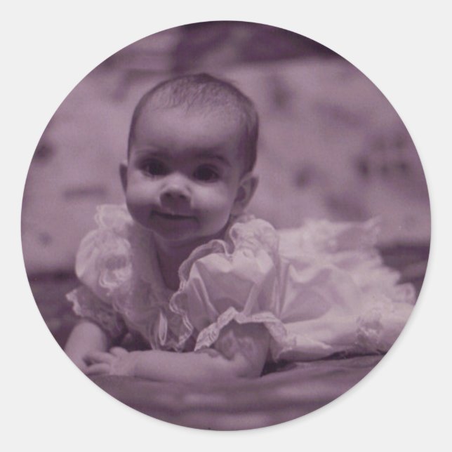 Hinzufügen-Ihr-Eigenes Foto-Aufkleber Runder Aufkleber (Vorderseite)