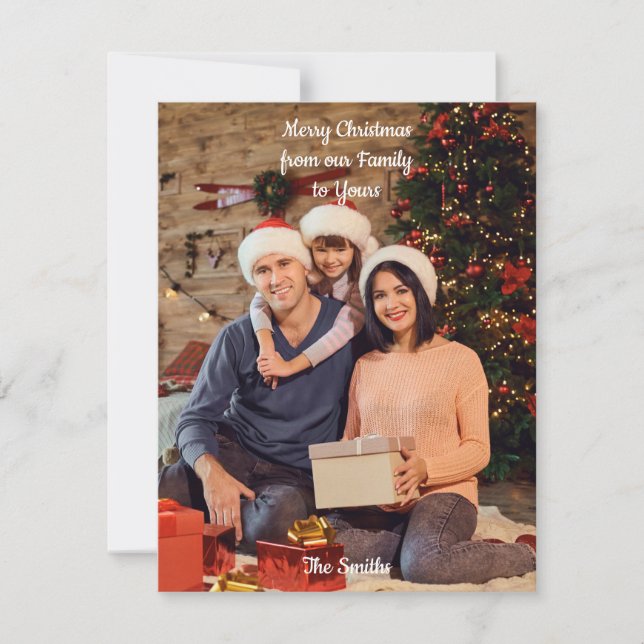 Hinzufügen Ihrer eigenen Weihnachtskarte Feiertagskarte (Vorderseite)