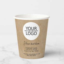 Hinzufügen Ihrer Logo-benutzerdefinierten Text-Wer Pappbecher