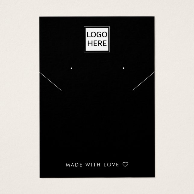 Hinzufügen Ihrer Logo-Necklecklic Ohrringe-Display (Vorderseite)