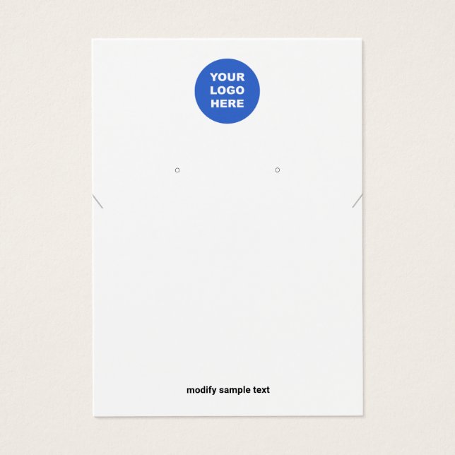 Hinzufügen Ihrer Logo-Netzwerkkarte und der Earrin (Vorderseite)