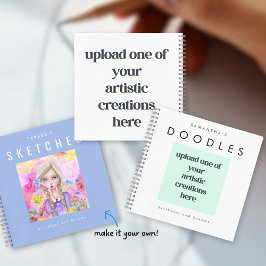 Hinzufügen Ihrer Zeichnungen Kunstwerk Doodle Name Notizbuch