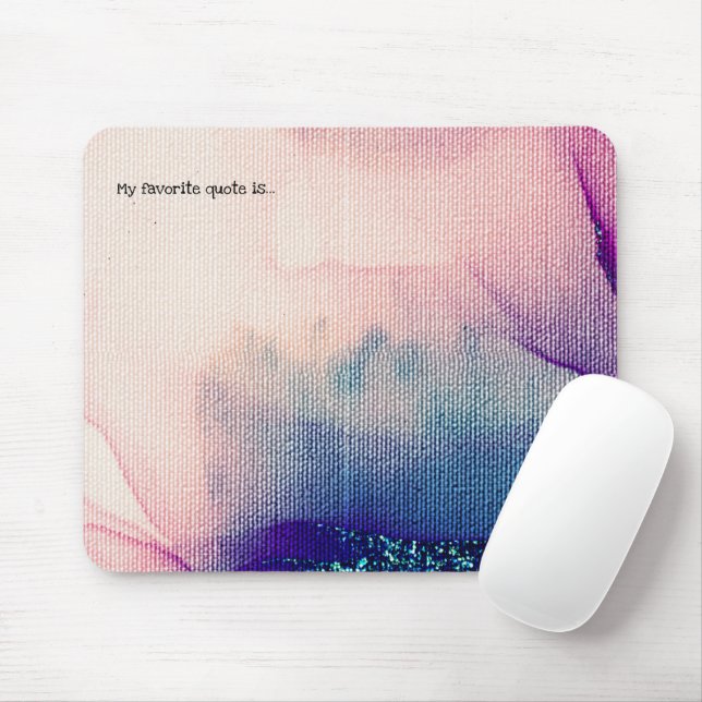 Hinzufügen Ihres Angebots oder Sprichworts Aquarel Mousepad (Mit Mouse)