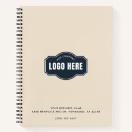 Hinzufügen Ihres Firmenlogos Elegante Minimalistis Notizbuch