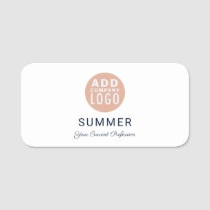 Hinzufügen Ihres Firmenlogos und Ihrer Mitarbeiter Namensschild