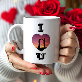 Hinzufügen Ihres Fotos Modernes Valentinstag Gesch Kaffeetasse