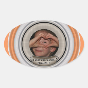 Hinzufügen Ihres Fotos und Auswählen eines beliebi Ovaler Aufkleber