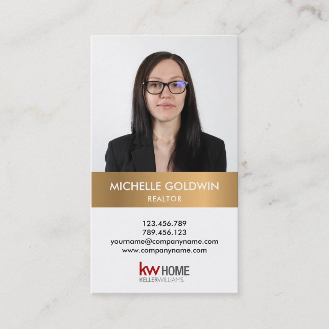 Hinzufügen Ihres Fotos und Logos Real Anwesen Beru Visitenkarte (Vorderseite)