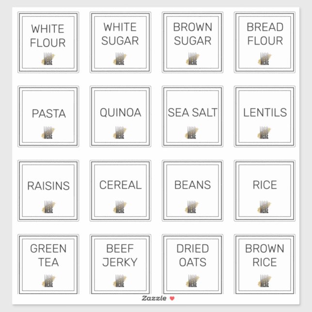 Hinzufügen Ihres Logos Berufliche Küchenspeicher Aufkleber (Blatt)