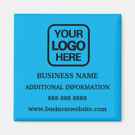 Hinzufügen Ihres Logos Einfach Berufliches Sky Blu Magnet