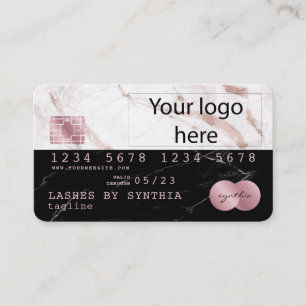 Hinzufügen Ihres Logos Kreditkarte Styled Rose Gol Visitenkarte