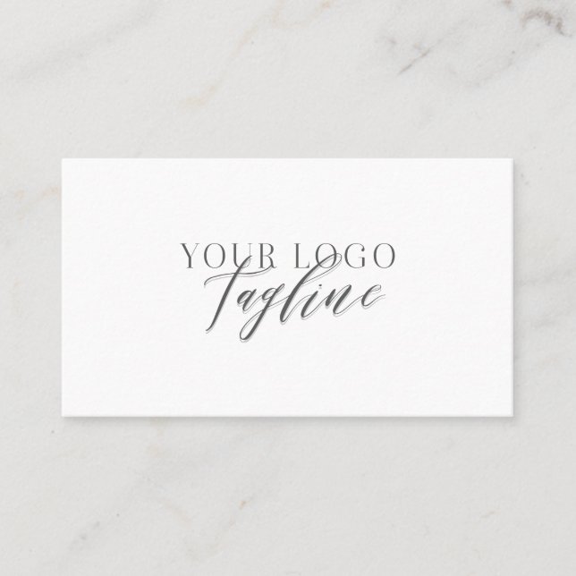 Hinzufügen Ihres Logos Modern, elegant und minimal Visitenkarte (Vorderseite)