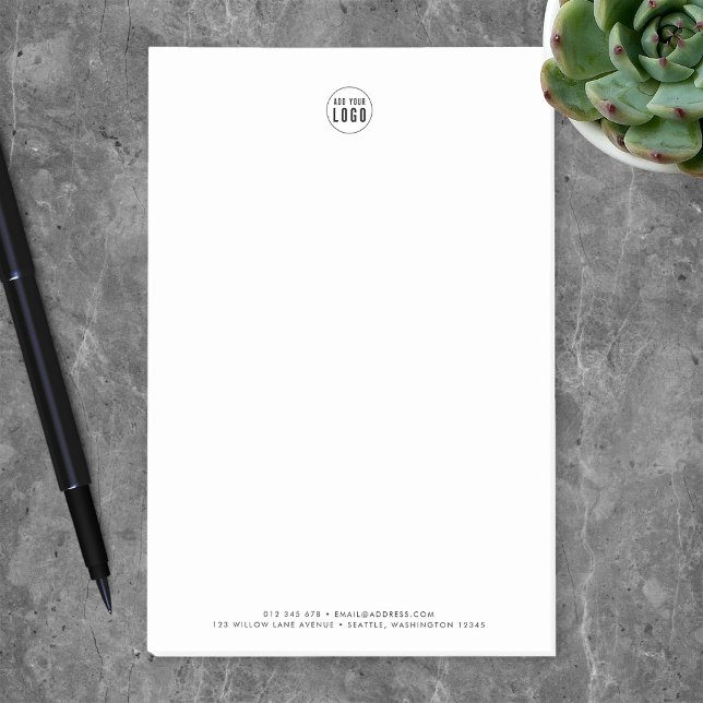 Hinzufügen Ihres Logos Modern Minimalistisch Perso Post-it Klebezettel (Von Creator hochgeladen)