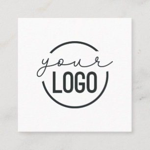 Hinzufügen Ihres Logos Moderne Minimal einfache We Quadratische Visitenkarte