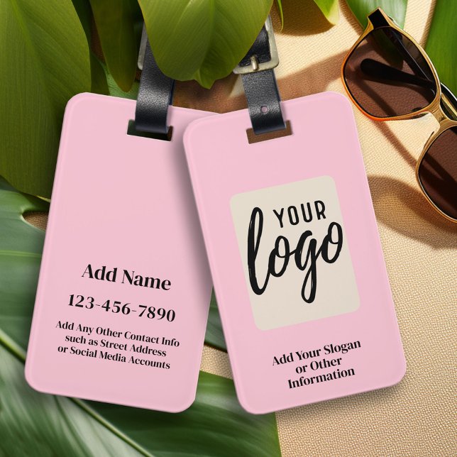 Hinzufügen Ihres Logos Modernes Minimalistisches B Gepäckanhänger (Custom Logo Luggage Tag - Company Bag Tag)