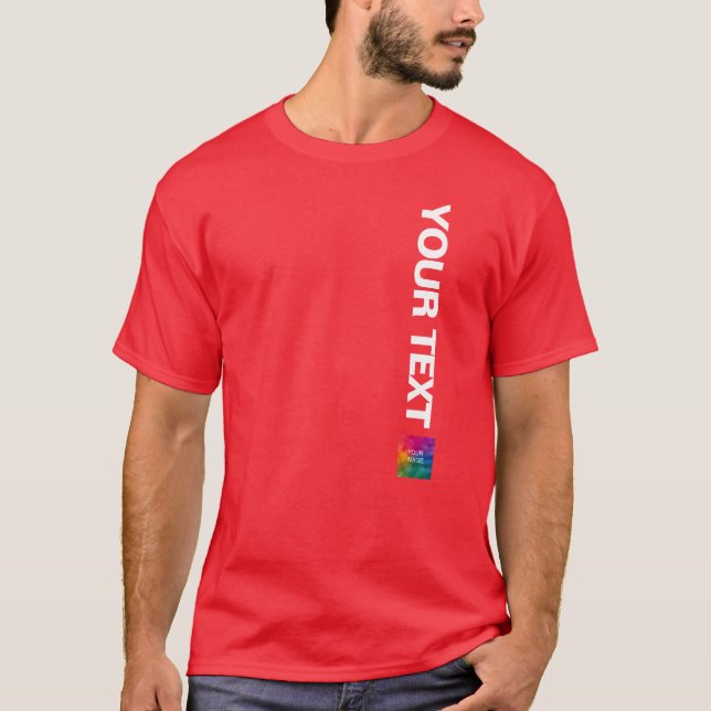 Hinzufügen Ihres Logos oder Foto-Vorlage Mens Weih T-Shirt (Vorderseite)