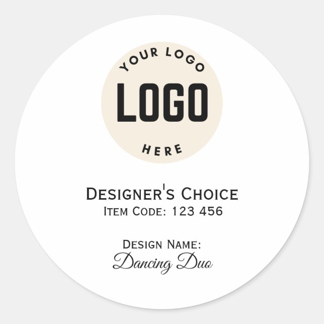 Hinzufügen Ihres Logos, Schwarze Grenze, rund, Pro Runder Aufkleber (Vorderseite)