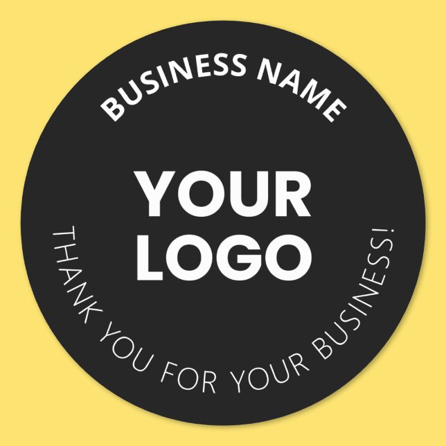 Hinzufügen Ihres Logos und Bearbeitung Dankeschön- Runder Aufkleber (Von Creator hochgeladen)