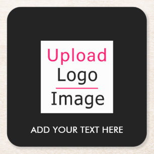 Hinzufügen Ihres Logos und benutzerdefinierten Tex Rechteckiger Pappuntersetzer