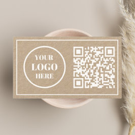 Hinzufügen Ihres QR oder Logos l Modernes, rustika Visitenkarte