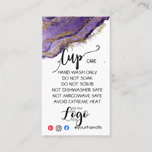 HINZUFÜGEN SIE IHR LOGO-Cup CARE CARDS-Vinyl-Gesc Visitenkarte