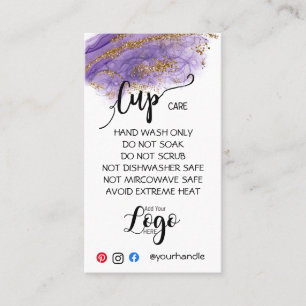 HINZUFÜGEN SIE IHR LOGO-Cup CARE CARDS-Vinyl-Gesc Visitenkarte