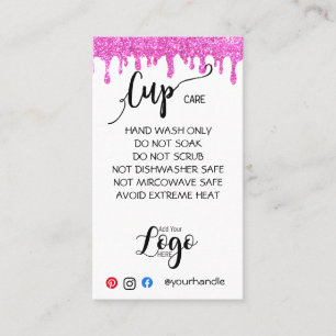 HINZUFÜGEN SIE IHR LOGO-Cup CARE CARDS-Vinyl-Gesch Visitenkarte