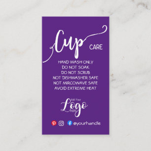HINZUFÜGEN SIE IHR LOGO-Cup CARE CARDS-Vinyl-Gesch Visitenkarte