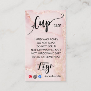 HINZUFÜGEN SIE IHR LOGO-Cup CARE CARDS-Vinyl-Gesch Visitenkarte