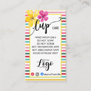 HINZUFÜGEN SIE IHR LOGO-Cup CARE CARDS-Vinylgeschä Visitenkarte