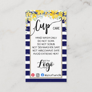 HINZUFÜGEN SIE IHR LOGO-Cup CARE CARDS-Vinylgeschä Visitenkarte