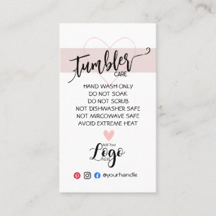 HINZUFÜGEN SIE IHR LOGO TUMBLER CARE CARDS-Vinyl-G Visitenkarte