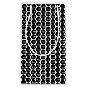 HINZUFÜGEN SIE IHRE EIGENE LOGO-WIEDERHOLENDE PATT KLEINE GESCHENKTÜTE