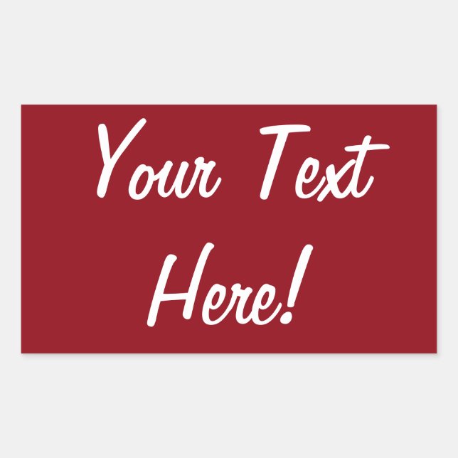 HINZUFÜGEN SIE IHRE EIGENEN TEXT-Aufkleber Rechteckiger Aufkleber (Vorderseite)
