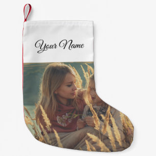 hinzufügen Sie Ihre Foto Weihnachten personalisier Kleiner Weihnachtsstrumpf