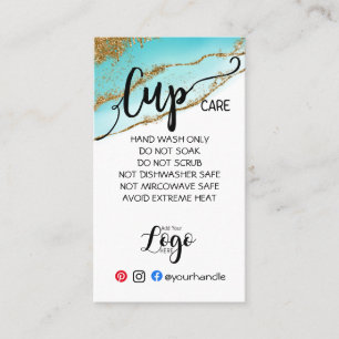 HINZUFÜGEN SIE IHRE LOGO Cup CARE Vinyl Business Visitenkarte