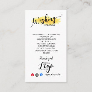 HINZUFÜGEN SIE IHRE LOGO-WÄSCHANWEISE PFLANZENKA VISITENKARTE