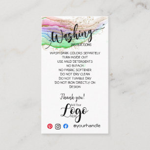 HINZUFÜGEN SIE IHRE LOGO-WÄSCHANWEISE PFLANZENKA VISITENKARTE