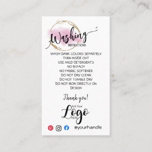 HINZUFÜGEN SIE IHRE LOGO-WÄSCHANWEISE PFLANZENKA VISITENKARTE