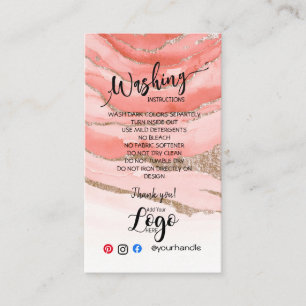 HINZUFÜGEN SIE IHRE LOGO-WÄSCHANWEISE PFLANZENKART VISITENKARTE