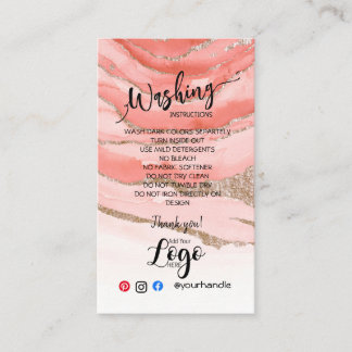 HINZUFÜGEN SIE IHRE LOGO-WÄSCHANWEISE PFLANZENKART VISITENKARTE